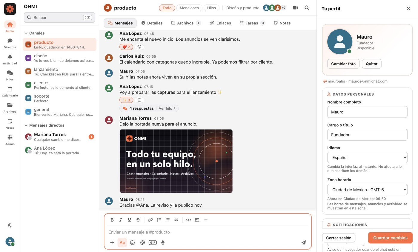 Perfil y seguridad de ONMI